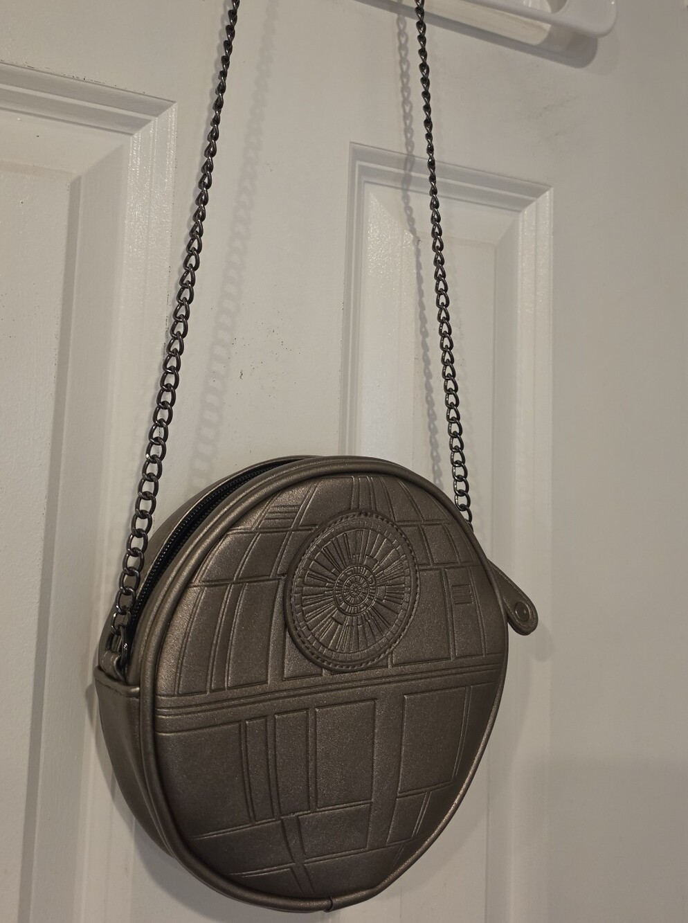 Star Wars Metallic Bronze Death Star Crossbody Bag